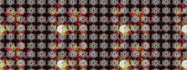 Güzel kumaş deseni. Raster suluboya deseni, narin çiçekler, siyah ve kahverengi çiçekler, tebrik kartı şablonu..