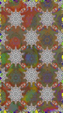 Nazik, sevimli çiçek arkaplanı. Kahverengi ve gri renkli çiçekler. Raster çiçek desenli ve çiçekli..