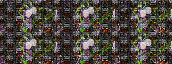 Çiçek arkaplanlı soyut zarafet eskiz deseni. Raster Güzel kumaş deseni.