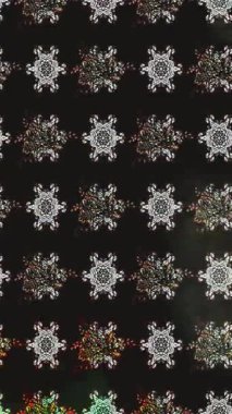 Renkli unsurlarla hareketli arka plan görüntüleri. Çiçekler. Eski model. Bayrak tarzı. Video kaydı. Şablon. Döngü. Kusursuz..