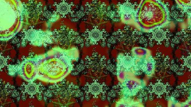 Yumuşak, bahar çiçekli arka plan. Çiçekli karalama şeklinde Raster çiçek deseni. Yeşil renkte çiçekler.