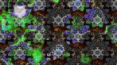 Egzotik çiçekler, botanik olarak parlak, siyah ve gri renkler üzerine klasik bir doğa. Raster illüstrasyonu. Klasik tropikal doğal elementlerin suluboya seti.