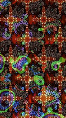 Renkli Bahar Teması eskiz kalıbı. Düz Çiçek Elementleri Tasarımı. Raster illüstrasyonu. Kahverengi ve siyah renkte zarif çiçekli suluboya.