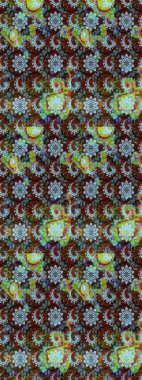 Renkli Bahar Teması eskiz kalıbı. Düz Çiçek Elementleri Tasarımı. Tarafsız ve kahverengi renkte çiçekler. Raster illüstrasyonunda çiçek deseni çizimi.