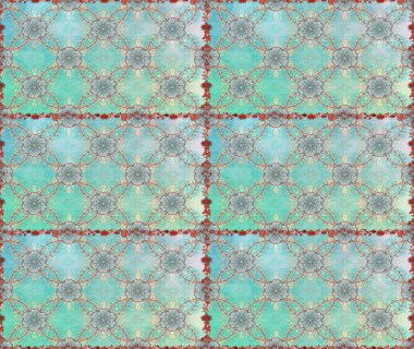 Çiçekler. Vadinin çiçekleri mavi ve nötr renklerde. Soyut etnik raster pürüzsüz desen.