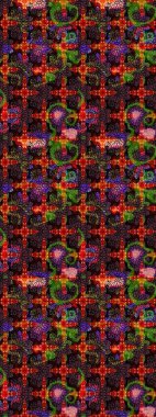 Çiçekli çiçek deseni, suluboya. Düz Çiçek Elementleri Tasarım Raster illüstrasyonu. Siyah ve kahverengi renkte çiçekler. Renkli Bahar Teması çizim şablonu.