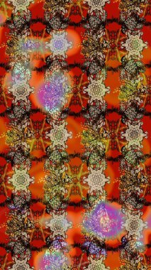 Kahverengi ve bej renkli çiçekler. Sevimli çiçek raster deseni. Renkli Bahar Teması eskiz kalıbı. Düz Çiçek Elementleri Tasarımı.