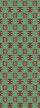 Yeşil renkte güzel çiçekler, suluboya desenli, duvar kağıdı, kart ya da kumaş için fayanslı eskizler. Raster..