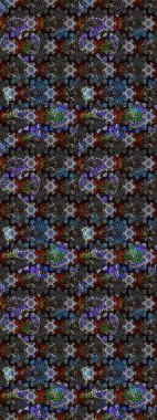 Küçük çiçekli basit bir çiçek çizimi. Siyah ve gri renkli şirin çiçekler. Moda baskısı, albüm, ambalaj kağıdı ve duvar kağıdı için zarif dekoratif süslemeler. Raster illüstrasyonu.