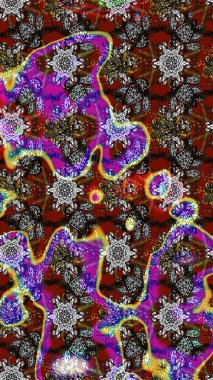 Şatafatlı bahar bahçesi dokusu. Raster illüstrasyonu. Flower eskiz arka planı. Çiçek deseni.