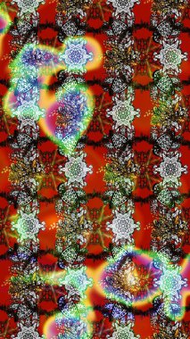 Raster illüstrasyonundaki çiçek desenli çizim. Renkli Bahar Teması eskiz kalıbı. Düz Çiçek Elementleri Tasarımı. Kırmızı ve gri renkte çiçekler.