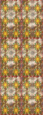 Çiçek desenli bej ve kahverengi renkler, el çizimi papatyalar, papatyalar. Tekrar eden çiçek arkaplanı, zarif bej ve kahverengi çiçek duvar kağıdı.