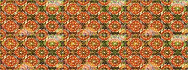 Renkli Bahar Teması eskiz kalıbı. Eskiz klasiği. Düz Çiçek Elementleri Tasarımı. Raster Şirin kumaş deseni.