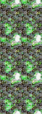 -Gri ve yeşil çiçekler. Raster deseni. Çiçek kompozisyonu. Küçük çiçekte güzel bir desen var. Çiçek kolajı. Doğa. Çiçek arka planı.