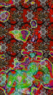 Küçük çiçekteki sevimli çiçek deseni. Kahverengi ve gri renkte çiçekler.