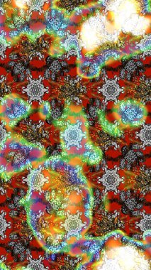 Vadinin çiçekleri gri ve kahverengi renklerde. Raster çiçek desenleri çiziyor..