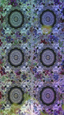 Taslak desenli, modaya uygun kumaş deseni. Düz Çiçek Elementleri Tasarımı. Şirin çiçek elementleri. Renkli Bahar Teması eskiz kalıbı. Raster illüstrasyonu.