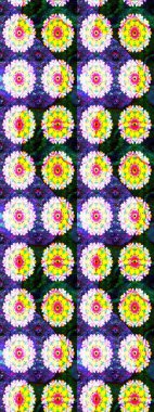 Raster illustration. Floral pattern. Flower sketch on blue and neutral colors. Flowers on blue and neutral colors. Flourish ornamental spring garden texture.