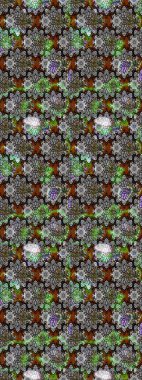 Sabıka fotoğraflarında, bebek kıyafetlerinde, duvar kâğıtlarında, paket kutularında falan kullanılabilir. Zarif, parlak ve eskiz gri ve kahverengi çiçek desenli tasarım.