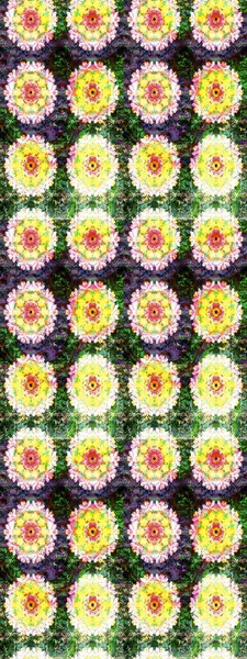 Nazik, narin çiçek arkaplanı. Çiçekli karalama şeklinde Raster çiçek deseni. Yeşil ve sarı renkte çiçekler.