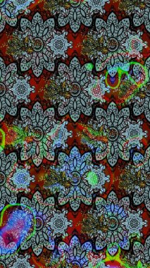 Vadinin mavi ve siyah renkli çiçekleri. Raster çiçek desenleri çiziyor..