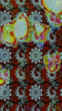 Kahverengi ve nötr papatyalar kahverengi ve nötr renklerde. Kahverengi ve nötr renklerde. Raster illüstrasyonu.