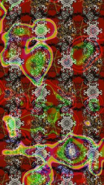 Çizim raster deseni. Güzel kumaş deseni. Çiçek arka planı.