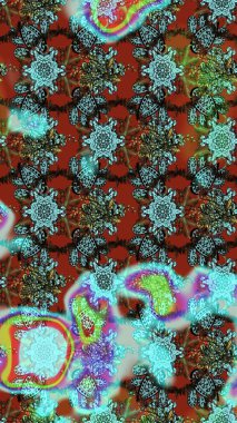 Raster düz çiçek çizim deseni. Mavi ve kahverengi renkte çiçekler. Tasarım hediye paketi, tebrik kartları, posterler ve afiş tasarımı.