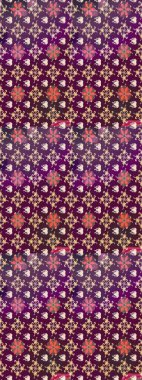 Düz Çiçek Elementleri Tasarımı. Raster illüstrasyonundaki çiçek desenli çizim. Renkli Bahar Teması eskiz kalıbı. Süslü kumaş deseni.