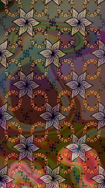 Soyut zarafet, çiçekli arkaplan deseni. Raster Güzel kumaş deseni.