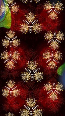 Raster. Beautiful watercolor flowers, bright painting inspiblack and red flower print seamless background.