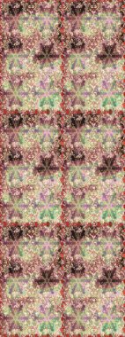 In nice textile style on beige and neutral colors. Raster illustration. Floral sketch pattern with watercolor flowers.