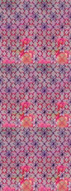 Yumuşak, bahar çiçekleri tarafsız ve pembe renklerde. Çiçekli karalama şeklinde Raster çiçek deseni. Raster illüstrasyonu.