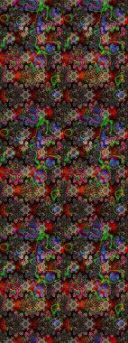 Raster illüstrasyonu. Hoş bir çiçek geçmişi var. Güzel kumaş deseni. Küçük çiçekte çizim deseni.