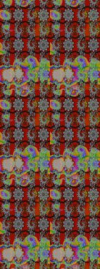 Gri ve kahverengi renkli çiçekler. Düz Çiçek Elementleri Tasarımı. Raster Illustrasyon 'daki Çiçek Deseni' nin son moda çizimi. Renkli Yaz Teması çizim şablonu.