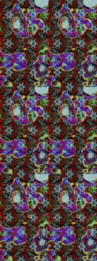 Tekstil veya kitap kapakları, imalat, duvar kağıtları, baskı, hediye paketi ve yapıştırma kitabı için çiçek eskizi geçmişi. Küçük çaplı çiçeklerdeki basit şirin desenler. Raster illüstrasyonu.