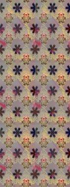 Klasik çiçekler. El çizimi, soyut ve süslü elementler. Yaz çiçekleri teması. Gri renkler. Suluboya resim taklit Raster illüstrasyonu.