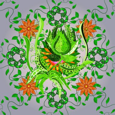 Eski model. Moda baskısı. Dekorasyon ve tasarım için güzel bir desen. Suluboya kusursuz desen. Çiçeğin suluboya çizimlerinin zarif deseni.