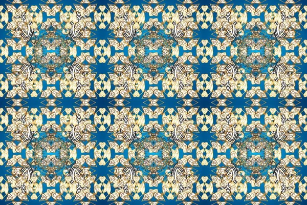 Altın elementli desen. Patina. Oyma. Kusursuz ahşap oyma. Lüks mobilyalar. Küçük bir alan derinliği. Klasik mobilya tarzı. Bej, mavi ve altın kaplamalı nötr arkaplan.