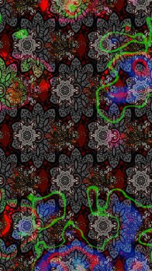 El çizimi Raster çizimi. Çizim çiçek deseni duvar kağıdı, web sitesi arka planı, ambalaj kağıdı, davetiye, broşür, afiş veya web sitesi için kullanılabilir. Karalama elementleri.