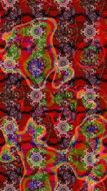 Çiçek kompozisyonu, el boyası, hassas şablon. Sevgililer günü ve tebrik kartı konsepti için şık bir davetiye. Kırmızı ve kahverengi renkte manzaralı çiçek deseni. Üst görünüm, yumuşak biçim.