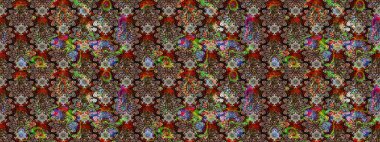 Raster pattern. Floral collage. Nature. Nice pattern in the small flower. Flower composition. -brown and black flowers. Floral background.
