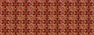 Güzel çiçek deseni. Kırmızı ve kahverengi renkte çiçekler. Düz Çiçek Elementleri Tasarımı. Renkli Bahar Teması çizim şablonu.