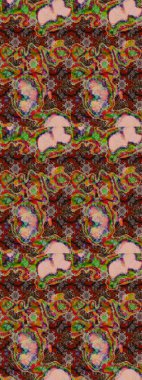 Çiçek desenli eskiz, darbeler, sıçramalar, yaz çiçekleri. Kahverengi ve nötr renklerde çiçekler. Raster illüstrasyonu.