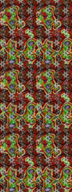 Renkli Bahar Teması eskiz kalıbı. Karalama çiçeği. Düz Çiçek Elementleri Tasarımı. Raster illüstrasyonu. Güzel kumaş deseni. Zentangle soyut çiçekleri.