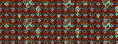 Kahverengi ve kırmızı renkte çiçekler. Renkli Bahar Teması eskiz kalıbı. Düz Çiçek Elementleri Tasarımı. Raster illüstrasyonunda çiçek deseni çizimi.