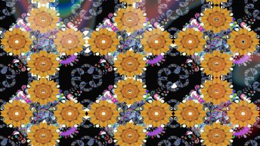 Çiçek kompozisyonu, el boyası, hassas şablon. Siyah renkte manzaralı çiçek deseni. Sevgililer günü ve tebrik kartı konsepti için şık bir davetiye. Üst görünüm, yumuşak biçim.