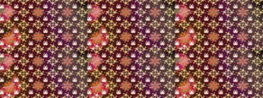 Raster deseni. Organik elementler. Suluboya etkisi. Botanik çizim deseni.