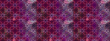 Raster illüstrasyonunda kusursuz çiçek deseni. Suluboya tarzında mor ve siyah renkte çiçekler.