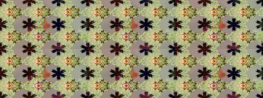 Raster düz çiçekleri pürüzsüz desen. Tarafsız ve gri renklerde çiçekler. Tasarım hediye paketi, tebrik kartları, posterler ve afiş tasarımı.